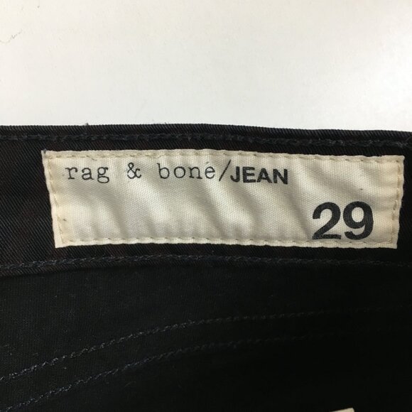 RAG & BONE Chevron Ombre Black Dark Plum Faux Pockets Faux Pockets Skinny Jeans - Picture 2 of 13